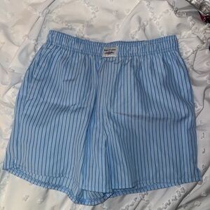 Blue Striped Shorts